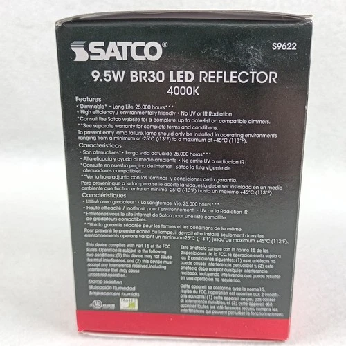 Case of 6 Satco S9622 LED Reflector Bulbs 9.5W 4000K 65W Eq - Picture 11 of 16