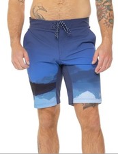 NWT Greyson Scenic Indian Wells Swim Trunk Shorts Size 36 Mojave Blue