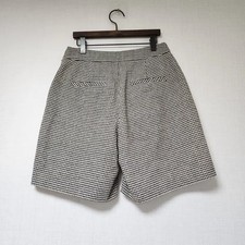 Lenibon Houndstooth Check Shorts with Chain Decoration S