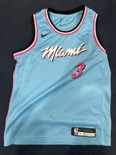 Dwayne Wade Nike Youth Medium Miami Heat City Edition small Stain On The Bottom