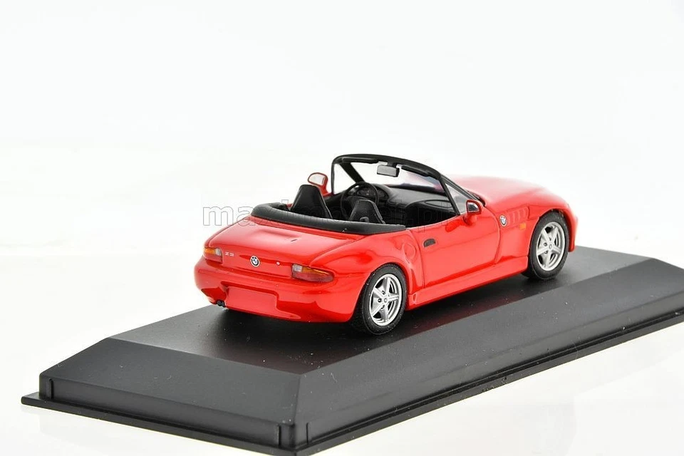 BMW Z3 2.8 Cabrio Red 1997 MINICHAMPS 430024330 1:43 Roadster Rosso Phase 1 - Immagine 4 di 4