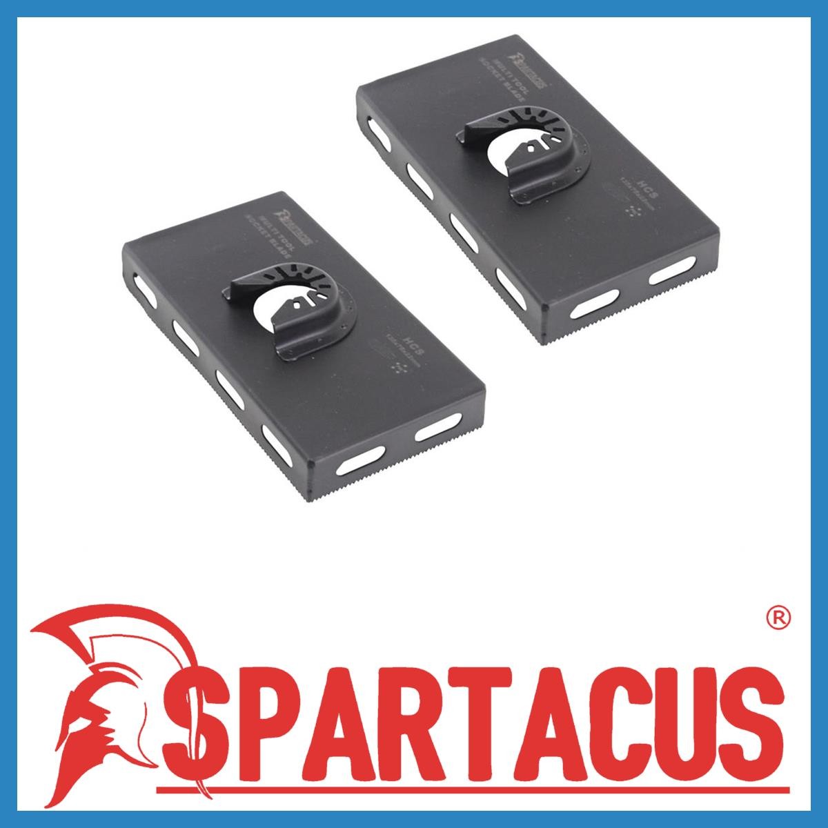 2x Spartacus Universal MultiTool Socket Plasterboard Back Box Cutter Double Gang