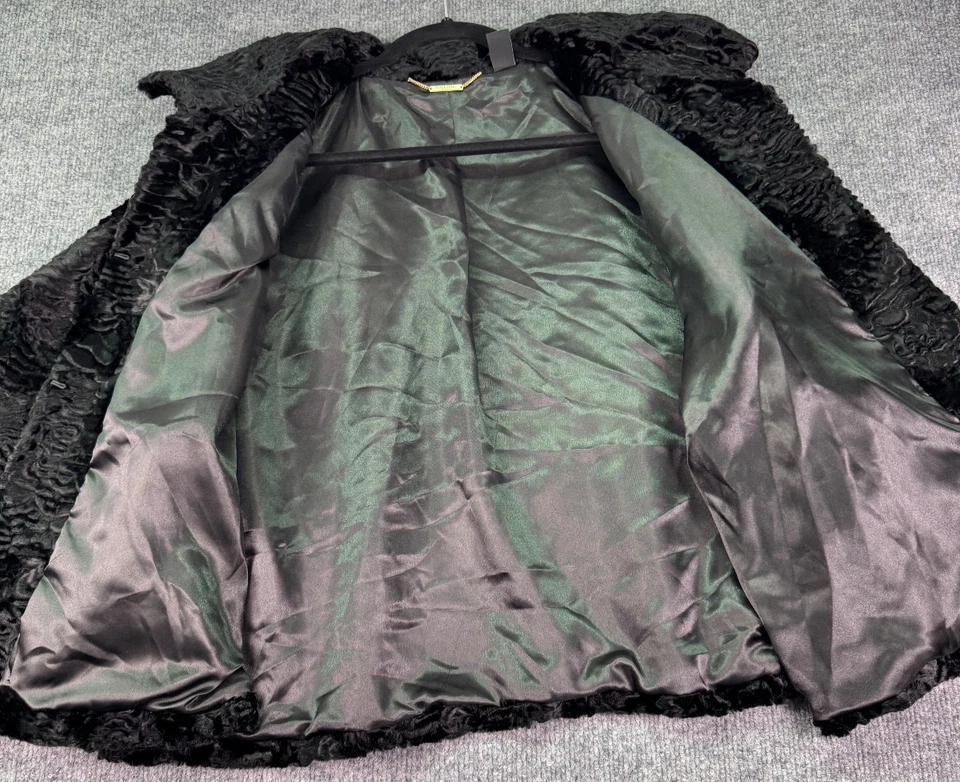 Chicos Black Label Faux Fur Swing Jacket Size 3 XL 16 Black Textured MSRP $199 - Image 4 of 4