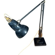 Herbert Terry Anglepoise Desk Lamp Adjustable Black Vintage Industrial Design