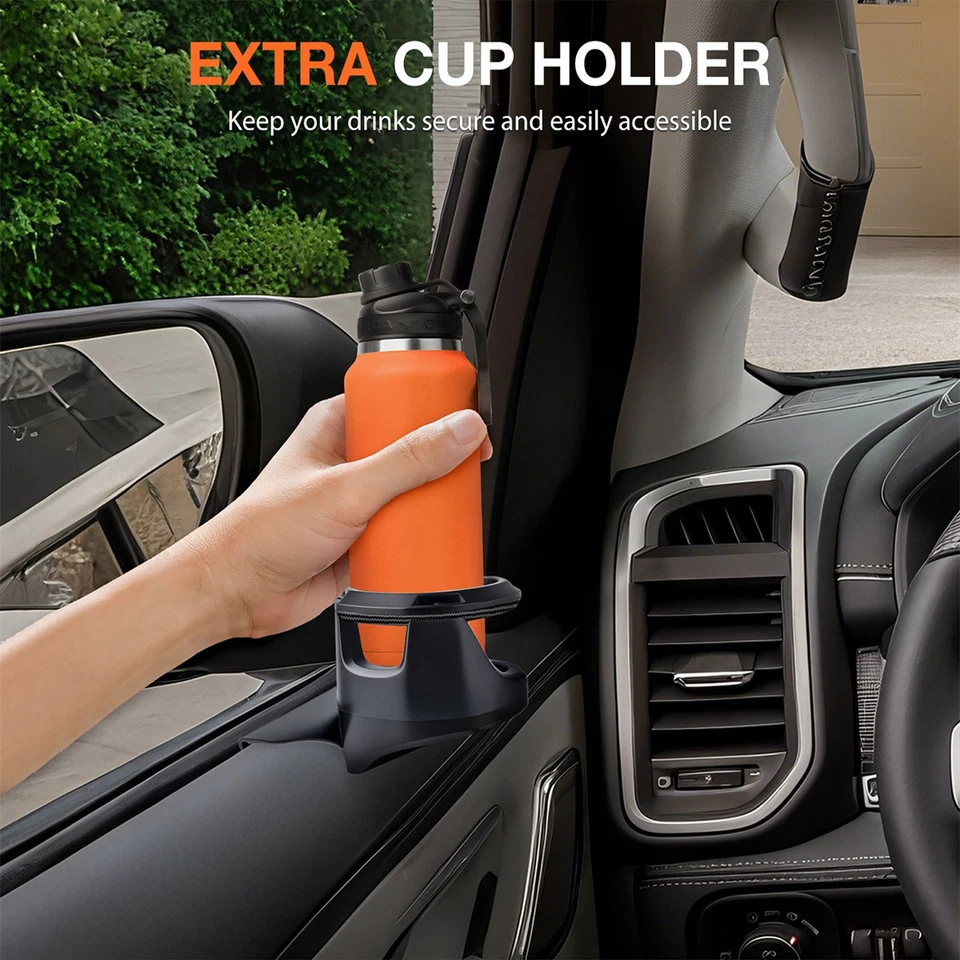 Portavasos de puerta lateral del conductor de auto 2 piezas para Dodge Ram 1500 2500 3500 2019-2024 EE. UU. Foto 3 de 4