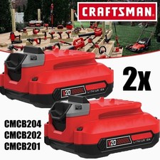 2Pack NEW FOR CRAFTSMAN V20 20 VOLT MAX LI-ION BATTERY CMCB204 CMCB202 CMCB201