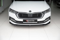 Maxton Design Frontlippe V.2 Passend FüR Skoda Octavia Mk4 Schwarz Hochglanz