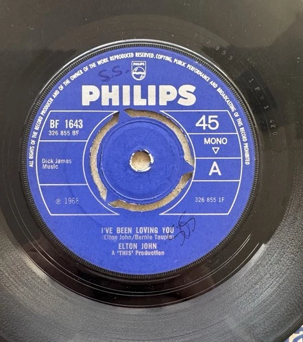Elton John I've Been Loving You Original Philips Label Uk 45 BF 1643 Rare 1st 45