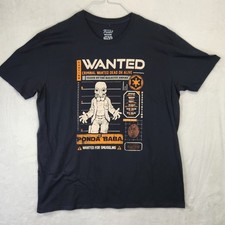 Funko Star Wars Smugglers Bounty Ponda Baba Wanted Graphic Tee Mens Large Black