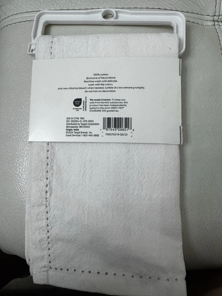 Threshold Napkins Set Of 2 Cream 100% Cotton NEW - Image 2 of 2