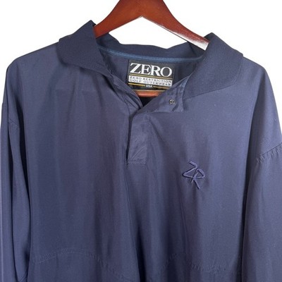 ZERO Restriction Golf Outerwear Pullover Jacket Men's Size Med Navy Summerweight