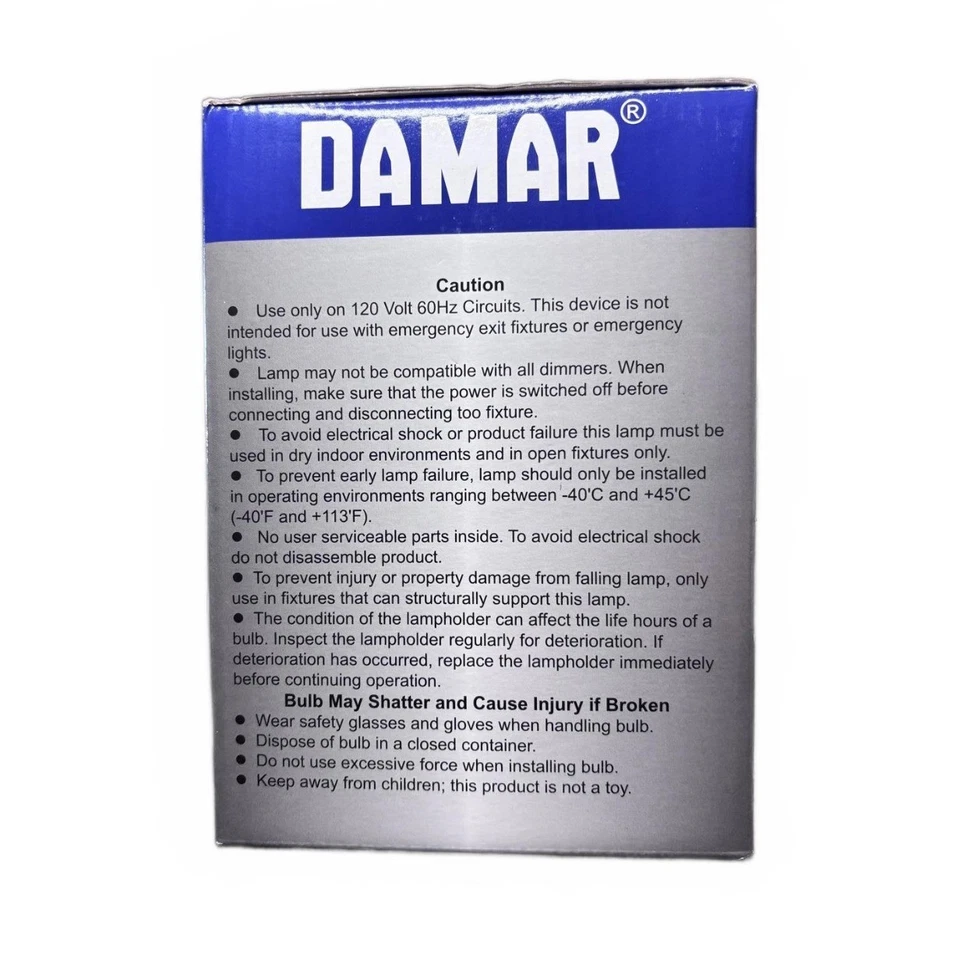 DAMAR LED17BR40FL 17W LED Light Bulb 1200 Lumens, 120V, E26 Medium Base - Image 4 of 4