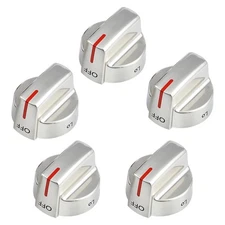 5PCS/Set Silver Stove Control Knob 5304509064 For Frigidaire Oven Gas Range