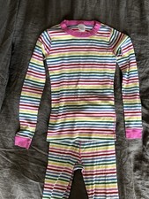 Hanna Andersson Multicolor Stripe Long Sleeve Pajamas - Size 140 US 10 