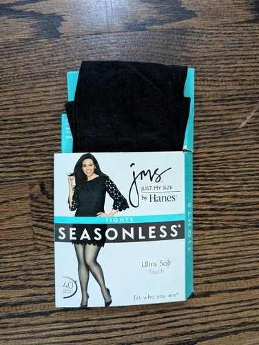 NEU!! Just My Size JMS Hanes blickdichte COMFORT WAIST Strumpfhose Größe 1X/2X schwarz 40 DEN