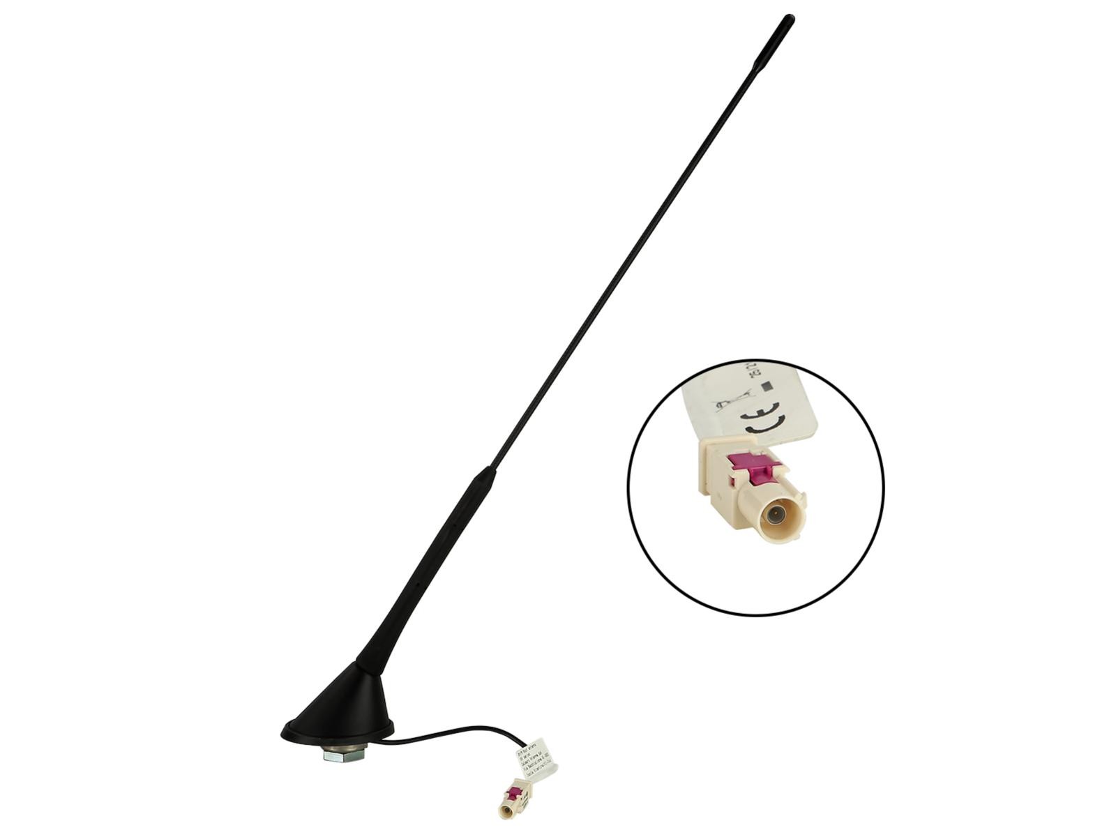 Antenne AM-FM toit voiture inclination 60 alimentation 12V phantom