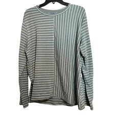 APT 9 Tunic Top Womens XL Multicolor Stripe Stretch Long Sleeve Blouse