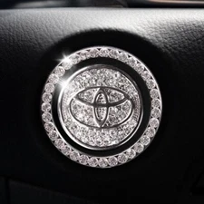 Toyota Start Button Bling Car Décor Crystal Rhinestone Car Bling Ring Emblem