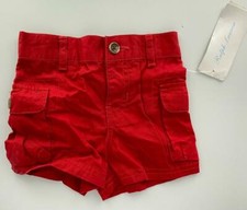 NWT Ralph Lauren Little Girls Red Chino Shorts 3M tno29