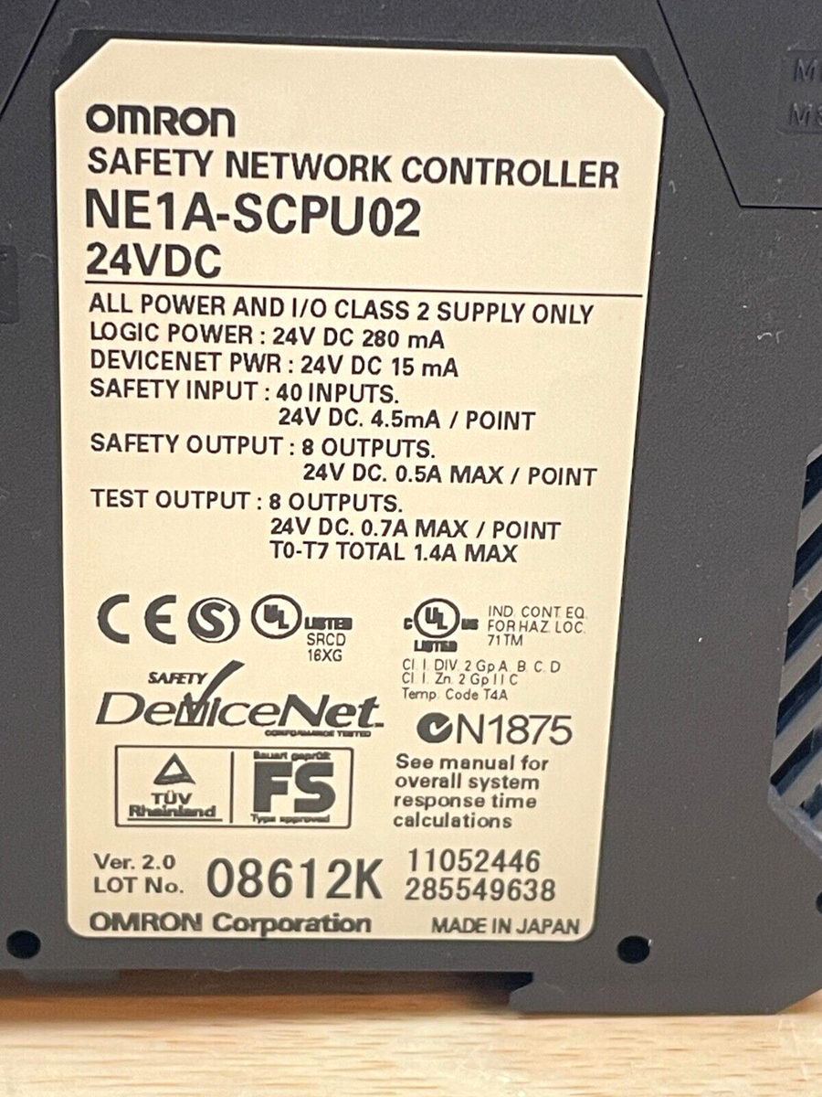 Omron NE1A-SCPU02 Safety Network PLC Controller, Tested | eBay Omron NE1A-SCPU02 Safety Network PLC Controller, Tested | eBay