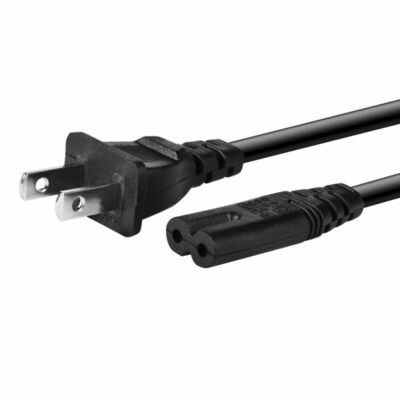 Basic Power Cable for PlayStation 4 PS3 Slim / Xbox One S X 5 ft 2 Prong