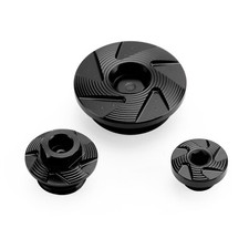 Black Ignition Cover Oil Cap Engine Plug Kit For Yamaha WR250F WR450F 2016-22 T9