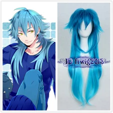 Dramatical Murder DMMD AOBA Long Blue mix cosplay Party wig