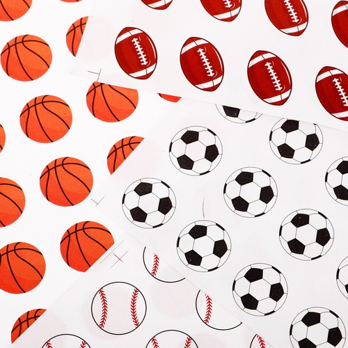 20 Sheets Mini-Ballaufkleber Baseball-Aufkleber Fußballaufkleber - Afbeelding 3 van 12