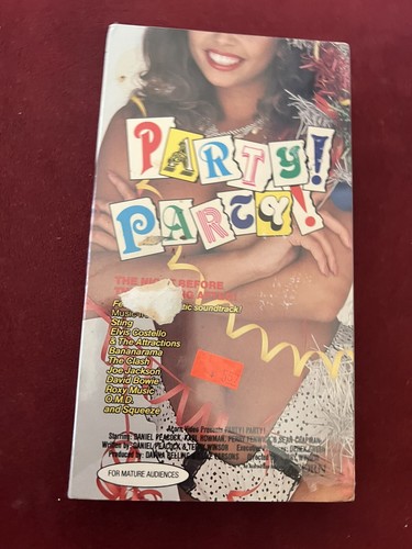 Party! Party! VHS 1989 Cult Sexy Comedy Acorn Video Peacock Horror Slasher Rare - Imagen 1 de 4