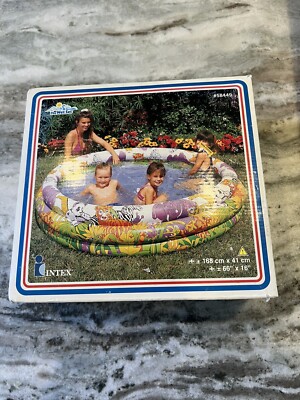Intex The Wet Set   66'' X 16''  Three Ring Pool Safari Themed Open Box New