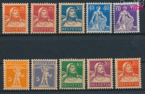 Briefmarken Schweiz 1921 Mi 162-171 (kompl.Ausg.) postfrisch sitzende (10445052