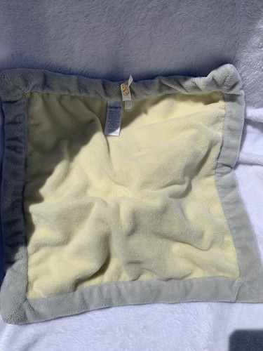 Carters Yellow and Gray Cow Lovey Security Blanket - Picture 3 of 4