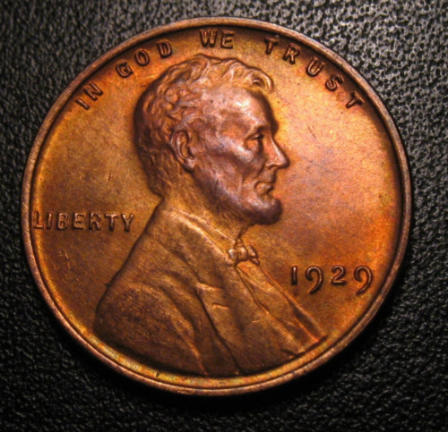 OLD US COINS 1929 UNC LINCOLN WHEAT CENT PENNY HIGHGRADE  BEAUTY - Picture 1 of 2
