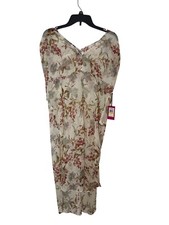 NWT Vince Camuto Floral Sheer Coverup Dress With Tie Sleeves & V-Neck Medium MSR