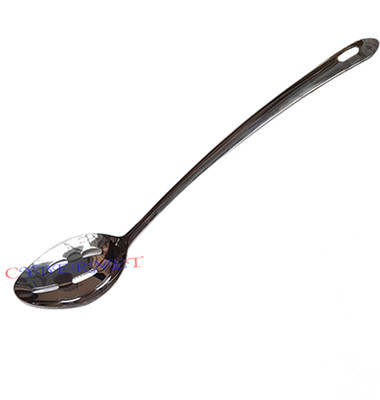 Edelstahl Löffel mit Schlitzen massiv Küchenutensil 35 cm lang