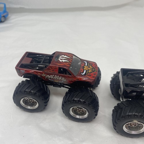 Vintage Set Monster Trucks Monster Jam Truck EL & black smash toy truck - Picture 6 of 10