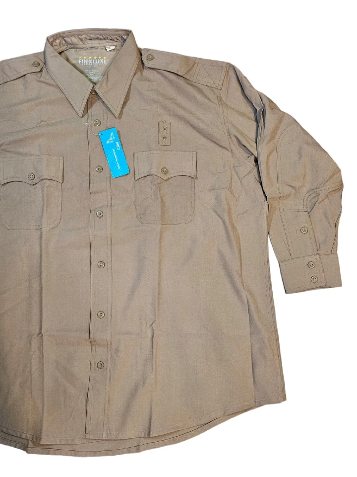 Frontline Tact Squad Call Of Duty Mens Shirt 19/34 Brown Long Sleeve NWT - Image 3 of 4