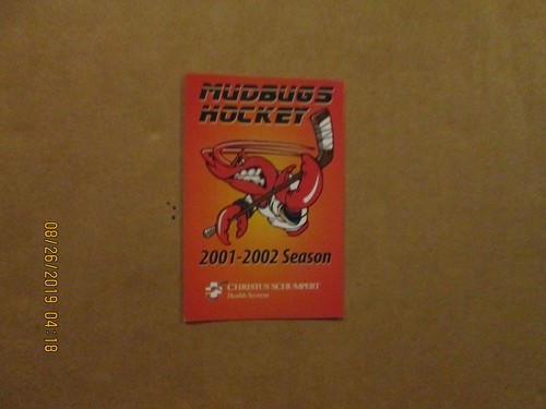 CHL Shreveport Mudbugs Vintage Defunct 2001 2002 Team Logo Pocket 