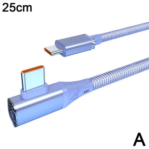 18W USB Type C Fast-Charging Elbow Data Cable Cord 25/100/150/200cm Rope O6A2 - Picture 10 of 12