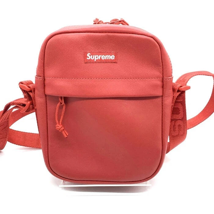Sac à bandoulière Supreme 23AW cuir rouge occasion