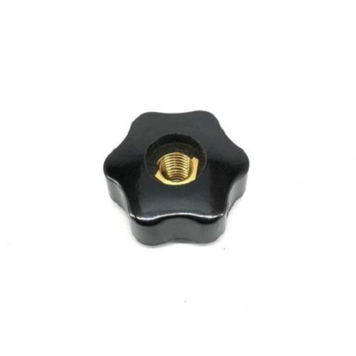 VOLANTINO MANOPOLA POMELLO CON VITE IN ACCIAIO FILETTATA MASCHIO O FEMMINA NERO - Immagine 4 di 4