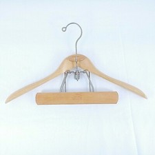 Vintage Setwell Wood Hanger With Clamp For Suit Pant Skirt