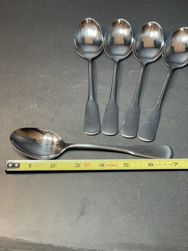 Oneida SSS Colonial Boston Minute Man 6-7/8" Table Dinner Soup Spoons Set Of 5 - Picture 3 of 9