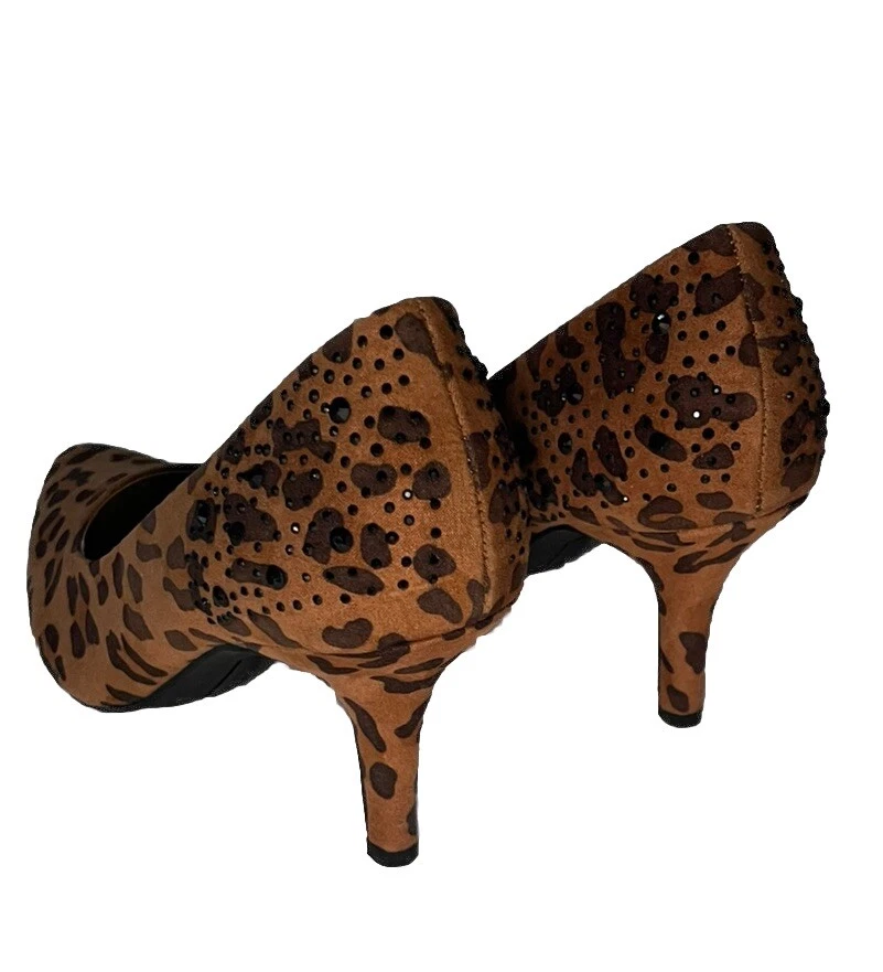 👠Bombas Lauren Maurice para mujer - marrón estampado animal - talla 6 - nuevas en caja Foto 3 de 4
