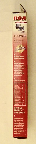 RCA 7-Outlet Surge Strip Protector 600Jou. 4' Cord White Wall Tap LIFETIME $10K - 第 5/8 張圖片