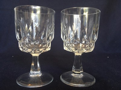 2 Vintage Arcoroc France Wine Goblets Artic Pattern 5 5 Tall Pair Mid Century Ebay