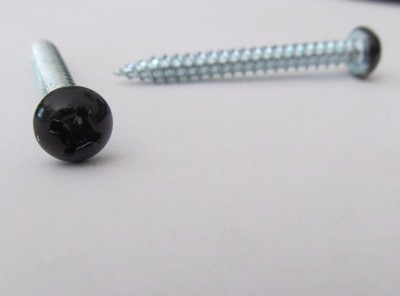 130 Pan BLACK Head Screw # 8 X 1 1/2'' Quad Drive Twinfast Screws Cargo RV