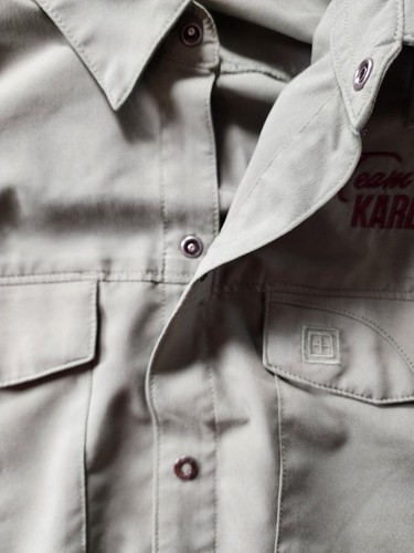 5.11 TACTICAL Hemd Herren Small Druckknopfleiste Langarm Team Karl Malone Logo - Bild 7 von 11