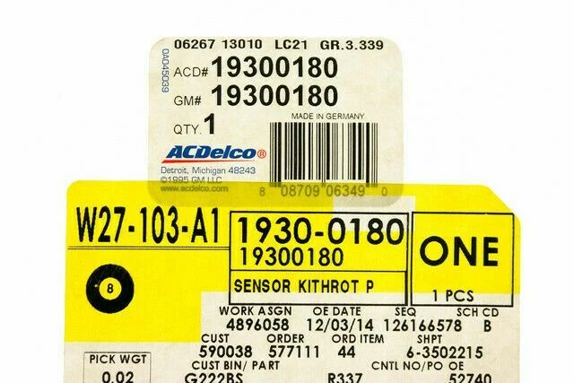 Sensor de posición del acelerador genuino GM 2006-2011 Chevrolet Pontiac Buick 19300180 Foto 2 de 4