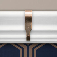 Picture Rail Hooks 51x12mm Bronze Narrow Hanging Mirror Painting Strong Reliable